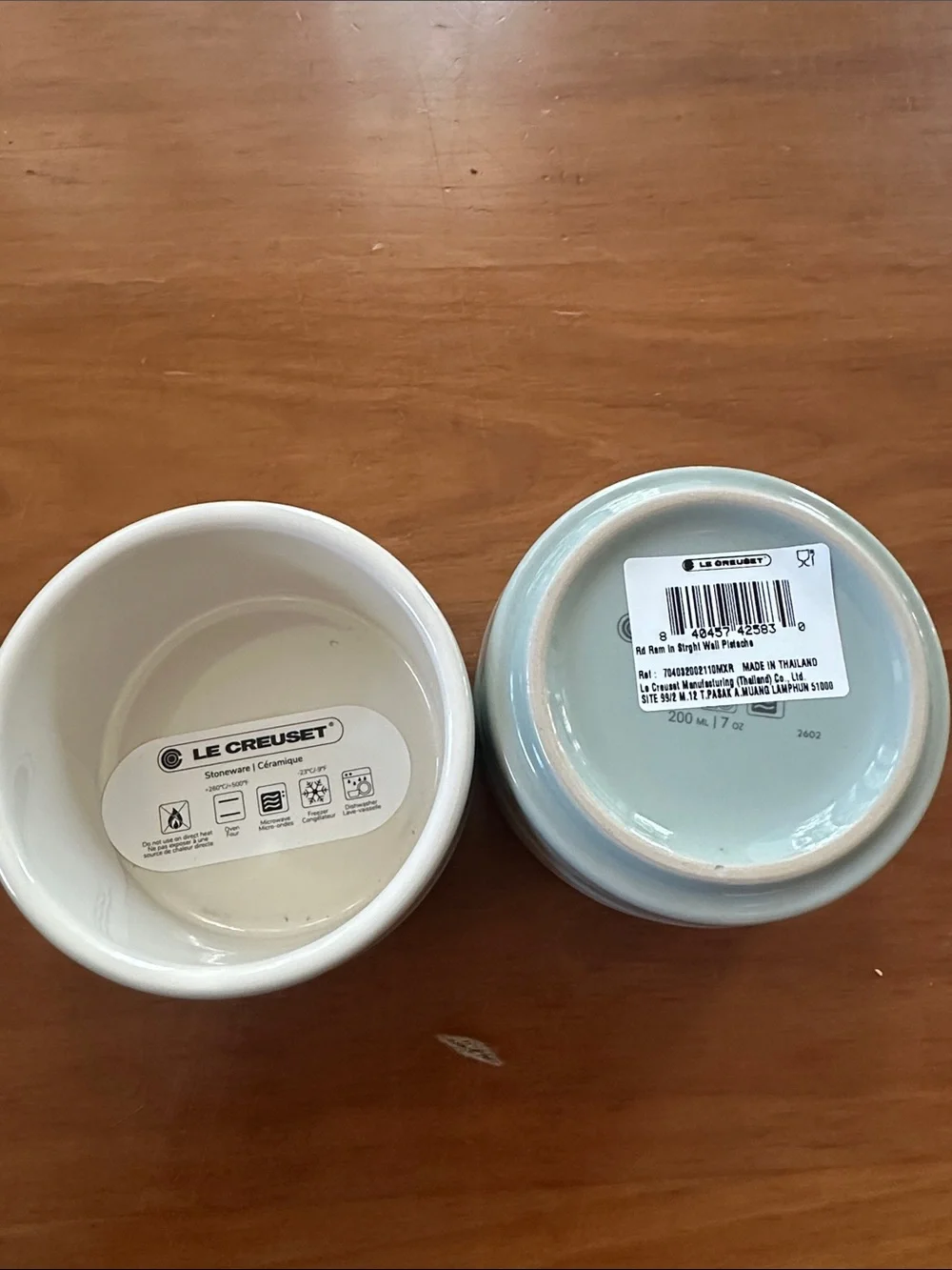Le Creuset ® 7-Oz. Chambray Round Ramekins, Set of 2 off-white / ivory